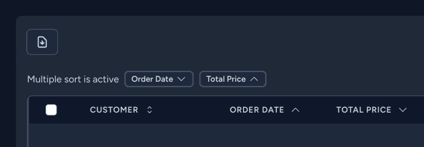 Multiple columns used to sort orders