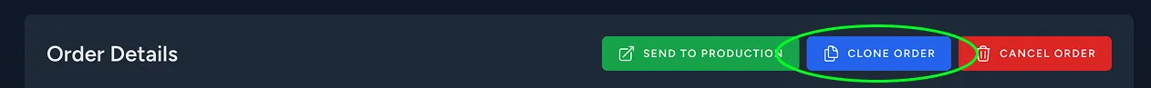 Order Details Actions
