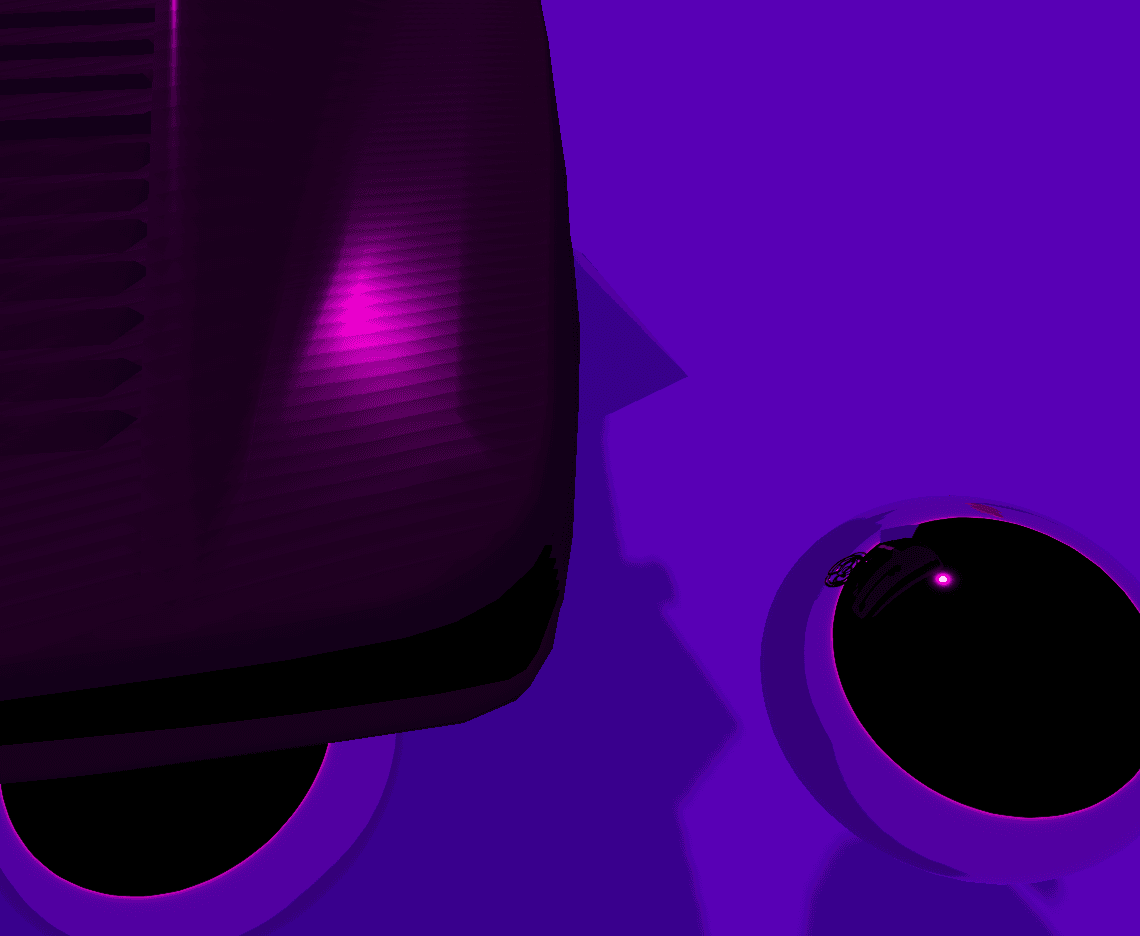 Shadow acne on the model closeup