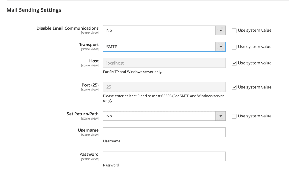 Magento 2.4.6 SMTP config